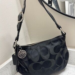 Coach Black Signature Shoulder Bag